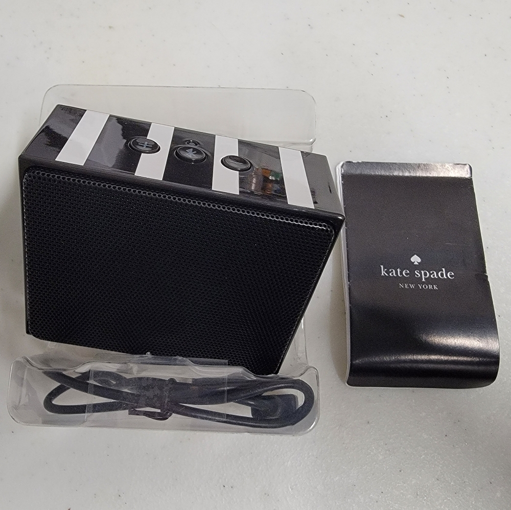 Kate Spade Striped Black and White Speaker